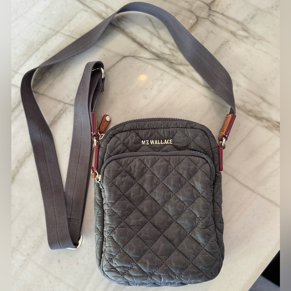 MZ Wallace Gray Mini crossbody bag